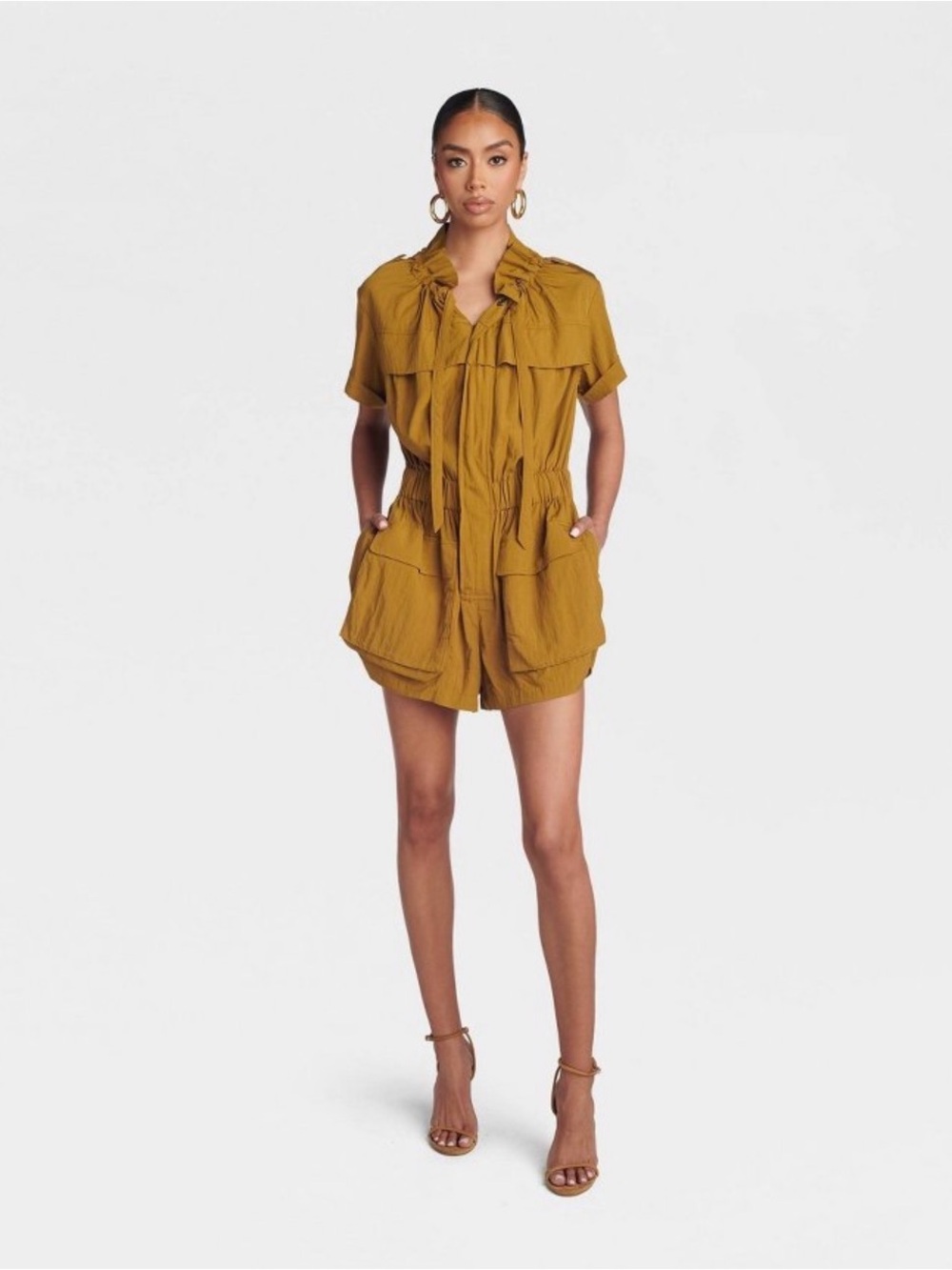 🎯NWT! KBB by KAHLANA Short Sleeve ‘The Utility Romper' -M, L - Picture 3 of 3
